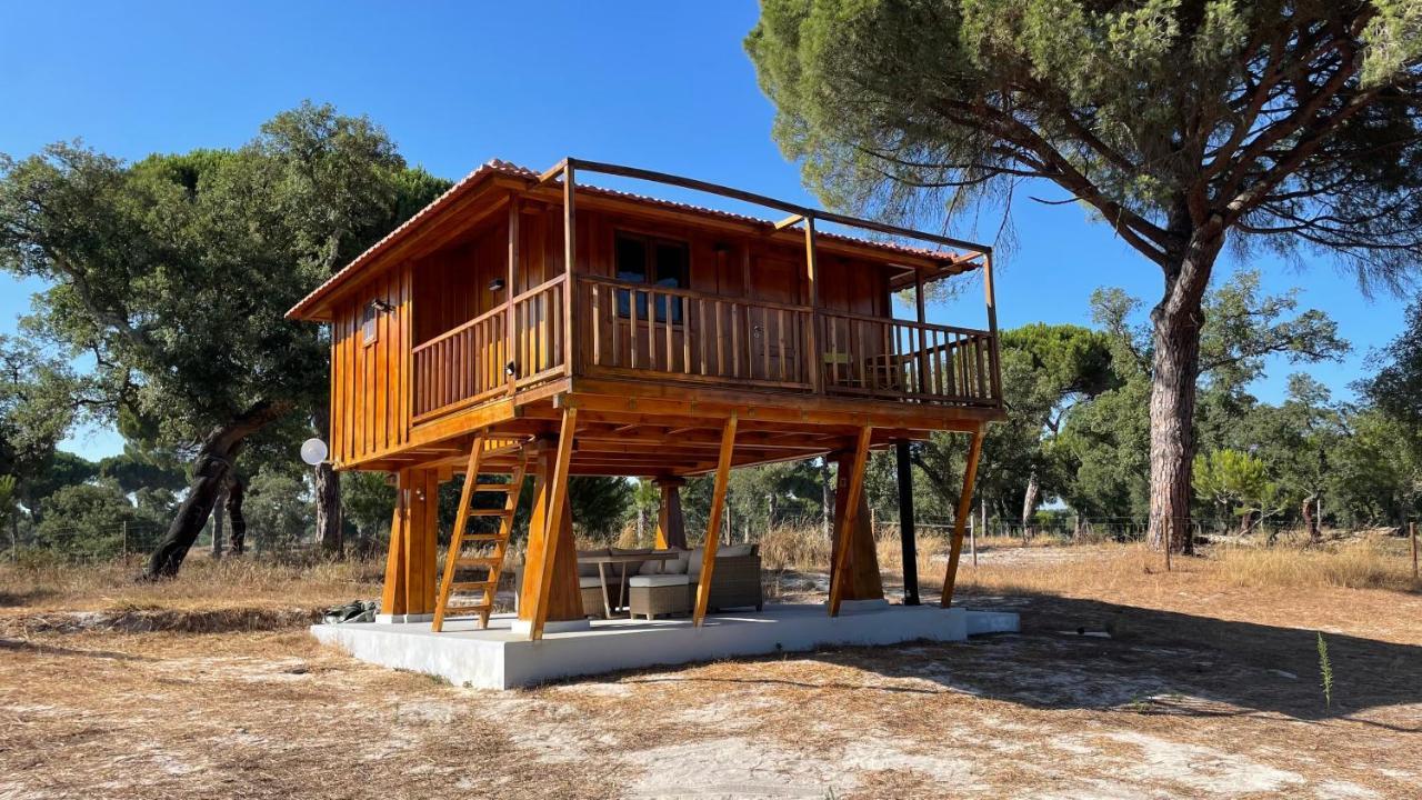 Suspended Wooden House - Monte Da Cortica Villa Aguas de Moura Ngoại thất bức ảnh